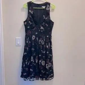 Harlyn | Dresses | Mwot Harlyn Embroidered Fit Flare Cocktail Dress In  Black Multi | Poshmark
